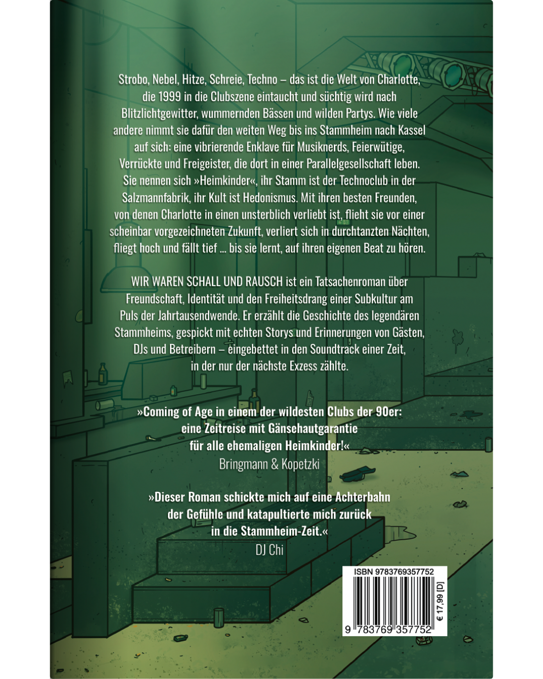 Klappentext WIR WAREN SCHALL UND RAUSCH Rückseite des Taschenbuchs