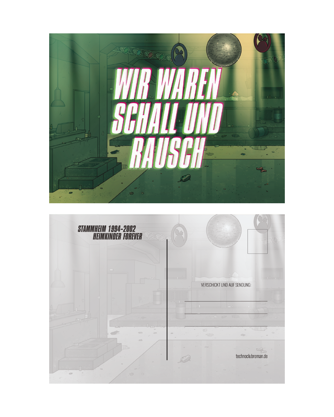 WIR WAREN SCHALL UND RAUSCH Postkarte Heimkinder Forever